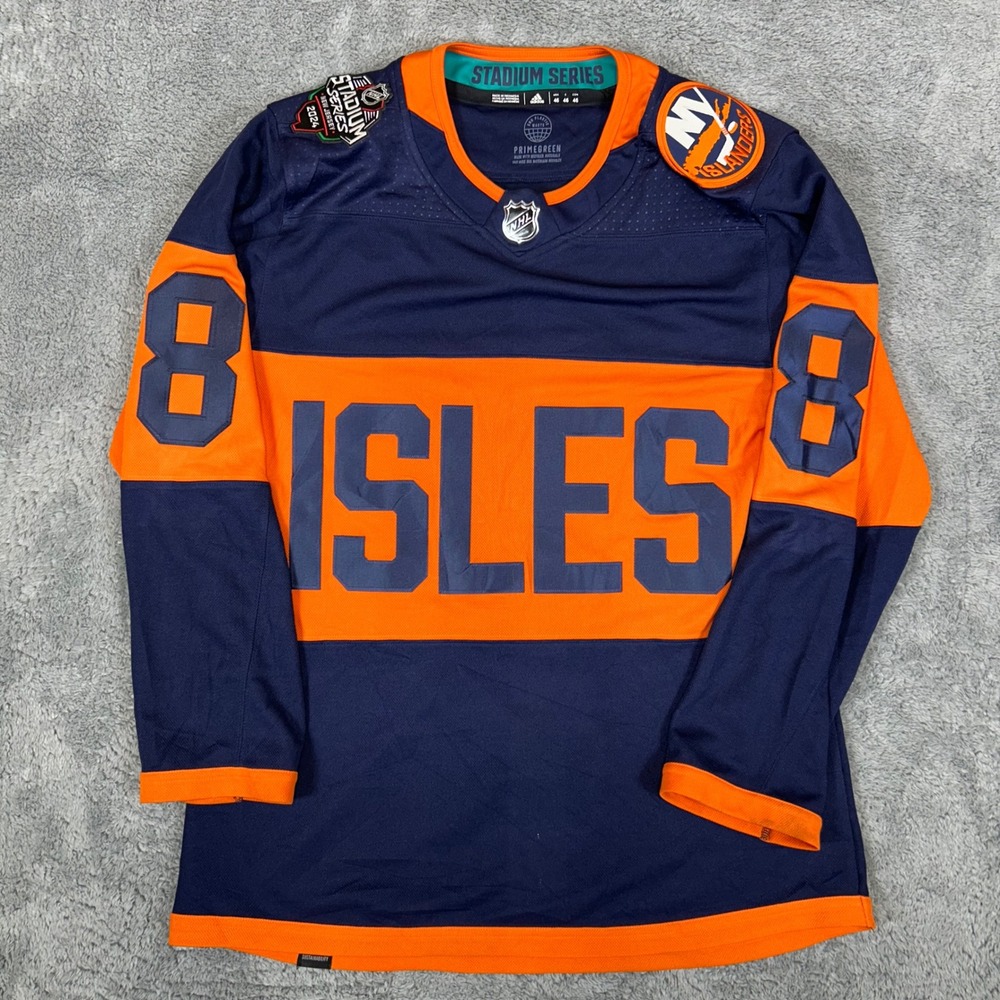 Adidas Mens New York Islanders 2024 Stadium Series Jersey Navy Orange Size 46